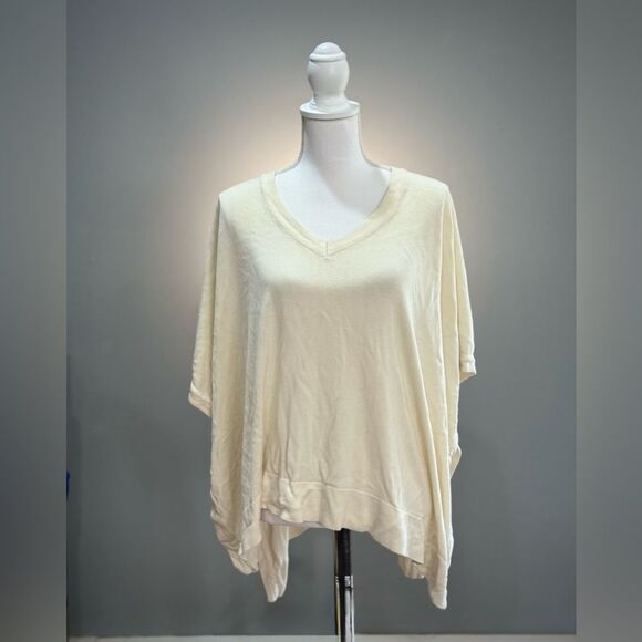 Off-White Ann Taylor Poncho Free Sleeve Sweater Size XS/S EUC - Picture 1 of 6